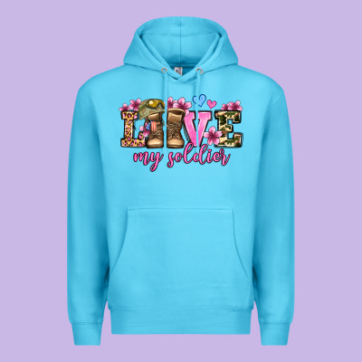 Love My Soldier Olivia Premium Hoodie Designed By Oliviacreatesart