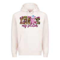 Pale Pink love my soldier olivia Premium Hoodie - OliviaCreatesArt