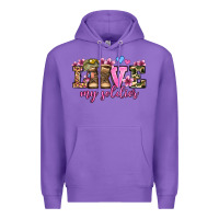 Purple love my soldier olivia Premium Hoodie - OliviaCreatesArt