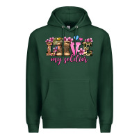 Sports Green love my soldier olivia Premium Hoodie - OliviaCreatesArt