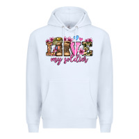 White love my soldier olivia Premium Hoodie - OliviaCreatesArt