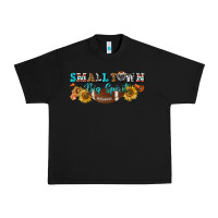 Black small town big spirit Urban Heavy Tee - BundleAndBundleShop