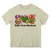 Mossy peace love  mardi gras Heavy Core Tee - AdoDesignShop