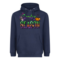 Navy Halloween Spooky Season Heavyweight Hoodie - FaDigitalArtStudio