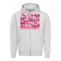 Dove Grey ribbon  breast cancer Zipper Hoodie - CowGirlArtShop