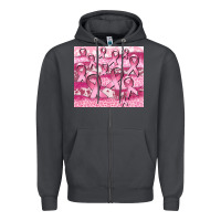 Smoke ribbon  breast cancer Zipper Hoodie - CowGirlArtShop