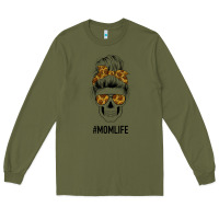 Army Green Sunflower Mom Skull Long Sleeve Tee - Bettercallsaul