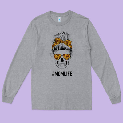 Sunflower Mom Skull Long Sleeve Tee Designed By Bettercallsaul