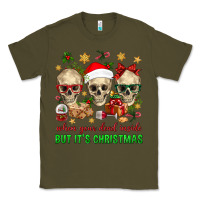 Army Green When Your Dead Inside But It's Christmas Classic Tee - BundleAndBundleShop