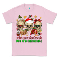 Bubblegum Pink When Your Dead Inside But It's Christmas Classic Tee - BundleAndBundleShop