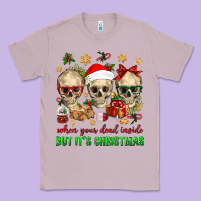 When Your Dead Inside But It's Christmas Classic Tee Designed By Bundleandbundleshop