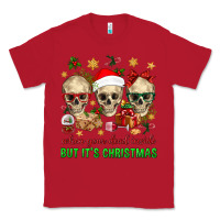 Red When Your Dead Inside But It's Christmas Classic Tee - BundleAndBundleShop