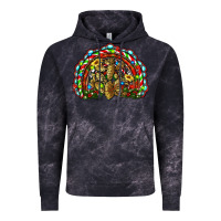 Cloud Black christmas rainbow with leopard cactus Vintage Hoodie - RanaPortraitStore