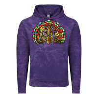 Cloud Purple christmas rainbow with leopard cactus Vintage Hoodie - RanaPortraitStore
