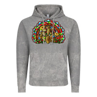 Cloud Rock christmas rainbow with leopard cactus Vintage Hoodie - RanaPortraitStore