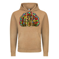 Vintage Camel christmas rainbow with leopard cactus Vintage Hoodie - RanaPortraitStore