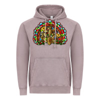 Vintage Zinc christmas rainbow with leopard cactus Vintage Hoodie - RanaPortraitStore
