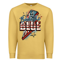Antique Gold Back the blue Premium Sweatshirt - FaDigitalArtStudio