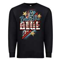 Black Back the blue Premium Sweatshirt - FaDigitalArtStudio