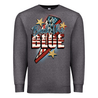 Charcoal Heather Back the blue Premium Sweatshirt - FaDigitalArtStudio