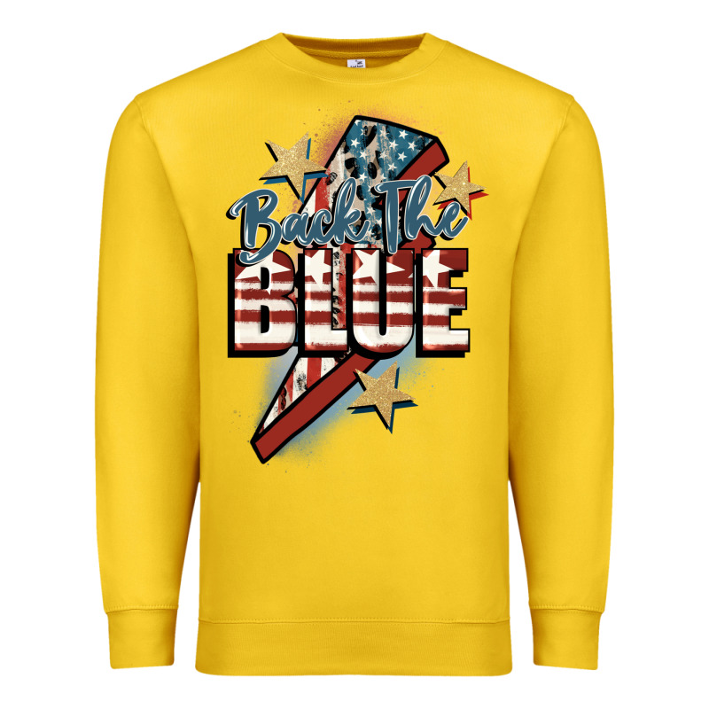 Back The Blue Premium Sweatshirt by FaDigitalArtStudio | Teevron