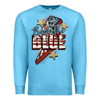 Ocean Blue Back the blue Premium Sweatshirt - FaDigitalArtStudio