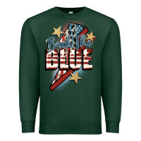 Sports Green Back the blue Premium Sweatshirt - FaDigitalArtStudio