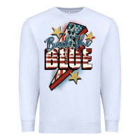 White Back the blue Premium Sweatshirt - FaDigitalArtStudio