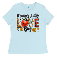 Baby Blue mama's little love bug Ladies Tee - LillyAllenDesigns