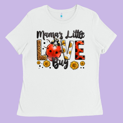 Mama's Little Love Bug Ladies Tee Designed By Lillyallendesigns