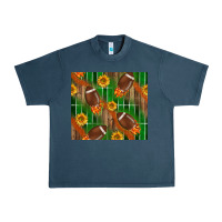 Midnight Navy american football with sunflower tumbler Urban Heavy Tee - BundleAndBundleShop