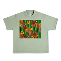 Oil Green american football with sunflower tumbler Urban Heavy Tee - BundleAndBundleShop