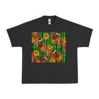 Pigment Black american football with sunflower tumbler Urban Heavy Tee - BundleAndBundleShop