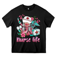 Black nurse gnomies nurse  life spring Heavy Core Tee - BarkalooDesign