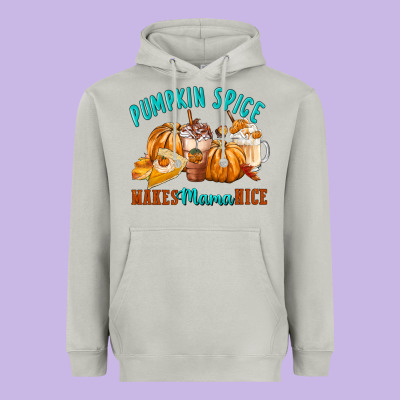 Pumpkin Spice Make Mama Nice Heavyweight Hoodie Designed By Fadigitalartstudio