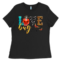 Black love bug lady bug Ladies Tee - LillyAllenDesigns