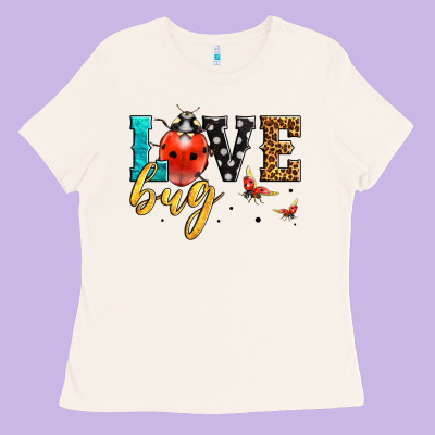 Love Bug Lady Bug Ladies Tee Designed By Lillyallendesigns