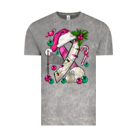 Cloud Rock Pink Christmas Breast Cancer Ribbon Volleyball Vintage Tee - BundleAndBundleShop