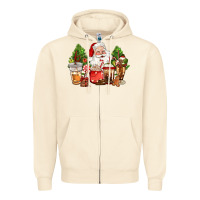 Sandshell christmas santa coffee cups Zipper Hoodie - CowGirlArtShop