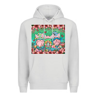 Dove Grey Easter gnomes Premium Hoodie - OliviaCreatesArt