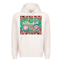 Pale Pink Easter gnomes Premium Hoodie - OliviaCreatesArt