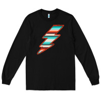 Black Teal and Orange Serape Lightning Long Sleeve Tee - Bettercallsaul