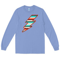 Colony Blue Teal and Orange Serape Lightning Long Sleeve Tee - Bettercallsaul