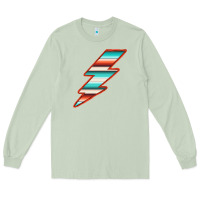 Matcha Teal and Orange Serape Lightning Long Sleeve Tee - Bettercallsaul