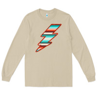 Mushroom Teal and Orange Serape Lightning Long Sleeve Tee - Bettercallsaul