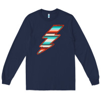 Navy Teal and Orange Serape Lightning Long Sleeve Tee - Bettercallsaul