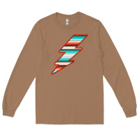 Toasted Coconut Teal and Orange Serape Lightning Long Sleeve Tee - Bettercallsaul