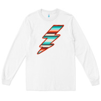 White Teal and Orange Serape Lightning Long Sleeve Tee - Bettercallsaul