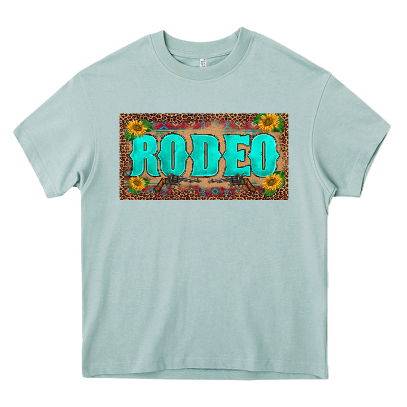 Western Rodeo Sunflowers Weapon  License Plate Template Heavy Core Tee by BarkalooDesign | Teevron