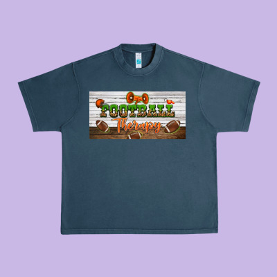 Football Therapy License Plate Urban Heavy Tee Designed By Bundleandbundleshop